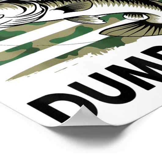 Poster Ne soyez pas un poisson B idiot Camo drapeau améri (Coin)