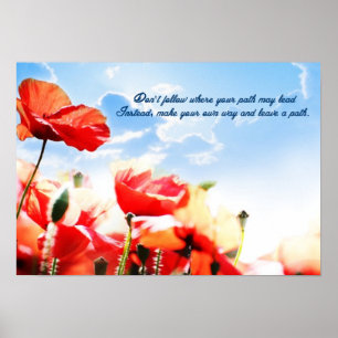 Poster Ne suivez pas où votre chemin peut mener...