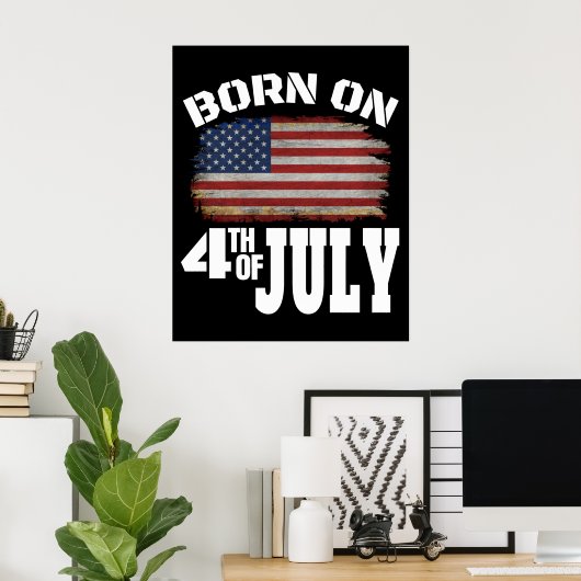 POSTER NÉ SUR LE 4 JUILLET (Bureau à domicile)