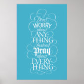 Poster NE T'INQUIÈTE de rien - Calligraphie chrétienne (Devant)