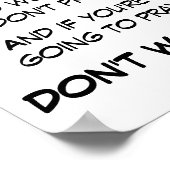 POSTER NE T'INQUIÈTE PAS DE PRIER (Coin)