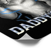 Poster Ne t'inquiète pas Kitten Daddy Here Wolf Meme (Coin)