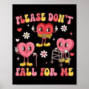Poster Ne Tombez Pas Physiothérapie de la Saint-Valentin