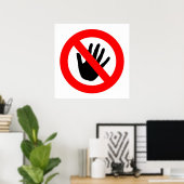 Poster Ne touchez pas (Bureau à domicile)