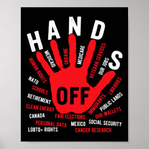 Poster Ne touchez pas à Medicaid Medicare Sécurité social