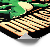 Poster Ne touchez pas au pickleball de dinkasaurus (Coin)