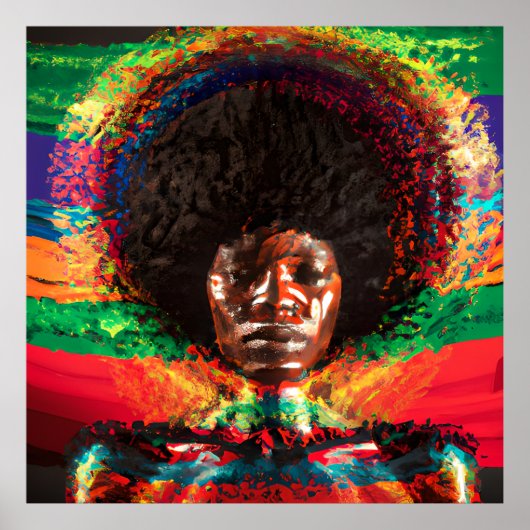 Poster Ne touchez pas mes cheveux Black Melanin Afro Quee (Devant)