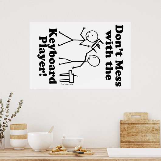 Poster Ne vous gênez pas avec le lecteur de clavier (Cuisine)