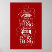 Poster NE VOUS INQUIÉTEZ DE RIEN - Christian Calligraphy (Devant)