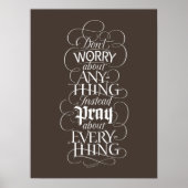 Poster NE VOUS INQUIÉTEZ DE RIEN - Christian Calligraphy (Devant)