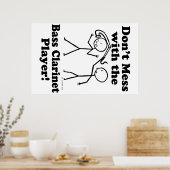 Poster Ne vous mêlez pas du Bass Clarinet Player (Cuisine)