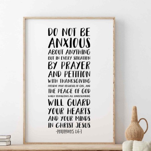 Poster Ne Vous Préoccupez De Rien, Philippiens 4:6