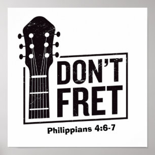 Poster Ne vous tracassez pas (Philippiens 4:6-7) Guitare