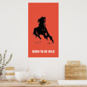 Poster Né Wild Rund Horse Inspirational Pop Art (Cuisine)