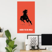 Poster Né Wild Rund Horse Inspirational Pop Art (Bureau à domicile)