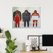 Poster Neanderthal & 3 amis, (Bureau à domicile)