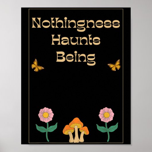 Poster Néant Existentialisme Nihilisme Philosophie Quo (Devant)