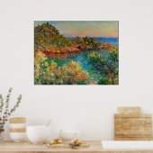 Poster Near Monte Carlo, famous painting by Claude Monet, (Cuisine)