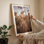 Poster Neatral chaud automne fleur sauvage ferme murale a