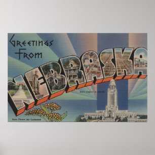 Poster Nebraska (Capitale nationale/Fleur)