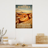 Poster Nebraska Toadstool Geologic Park V02 (Cuisine)
