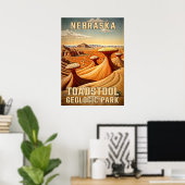 Poster Nebraska Toadstool Geologic Park V02 (Bureau à domicile)