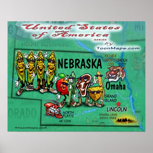 Poster Nebraska USA (Devant)