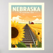 Poster Nebraska vintage (Devant)