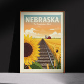 Poster Nebraska vintage