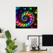 Poster Nebula arc-en-ciel fractale (Bureau à domicile)