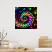 Poster Nebula arc-en-ciel fractale (Cuisine)