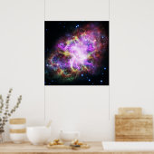 Poster Nebula de crabe à rayons X rose Chandra (Cuisine)