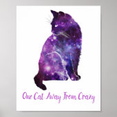 Poster Nebula De L'Espace De Chat Violet, Un Chat À L'Éca (Devant)