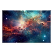 Poster Nebula et galaxies dans l'espace (Devant)