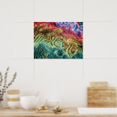Poster Nebula - Faux Faux 3d Metallic Arc-en-ciel (Cuisine)