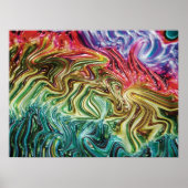 Poster Nebula - Faux Faux 3d Metallic Arc-en-ciel (Devant)