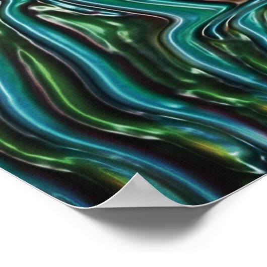 Poster Nebula - Faux Faux 3d Metallic Arc-en-ciel (Coin)