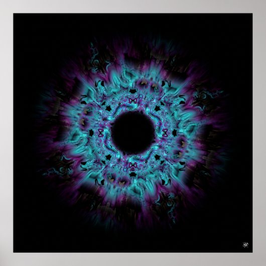 Poster Nebula Iris - coloré abstrait motif v4 (Devant)