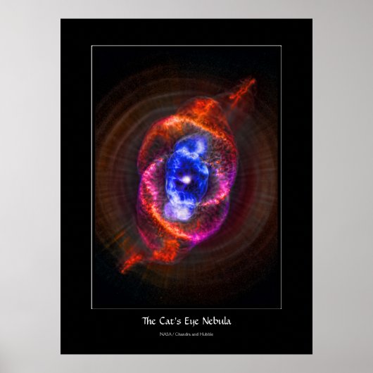 Poster Nebula oculaire des chats - géant rouge en expansi (Devant)