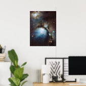 Poster Nebula Orion Astronomie bleu brun ciel étoiles (Bureau à domicile)