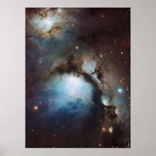 Poster Nebula Orion Astronomie bleu brun ciel étoiles