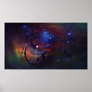 Poster Nebula peinture par Brian le Tracer
