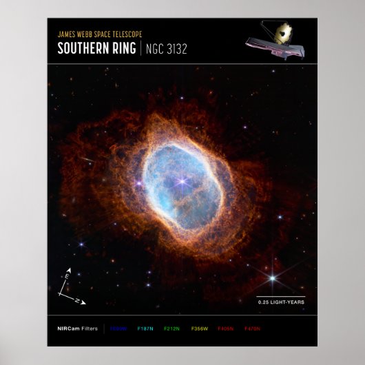 Poster Nebula Ring Sud Espace James Webb Telescope (Devant)