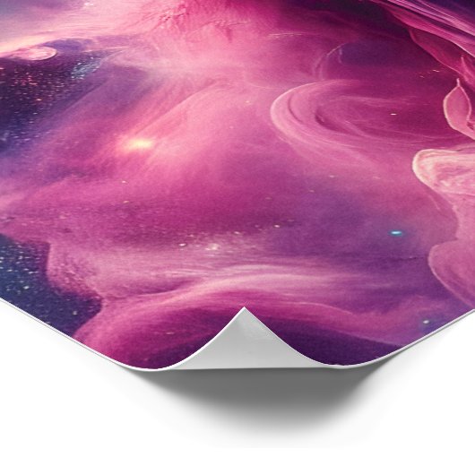 Poster Nebula rose en forme de femme dans l'espace extra- (Coin)