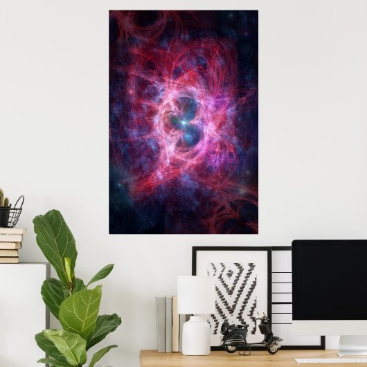 Poster Nebula rouge (Bureau à domicile)