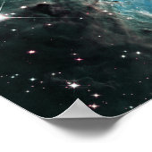 Poster Nebula tête de singe bleu turquoise (Coin)