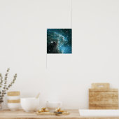 Poster Nebula tête de singe bleu turquoise (Cuisine)