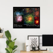 Poster Nebula Trifid (Messier 20) - Télescope Spitzer (Bureau à domicile)