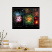 Poster Nebula Trifid (Messier 20) - Télescope Spitzer (Cuisine)
