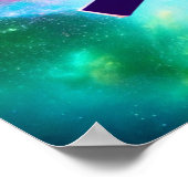 Poster Nebula turquoise avec l'affiche d'Spacescape (Coin)